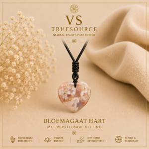 Bloemagaat Hart Hanger met Ketting