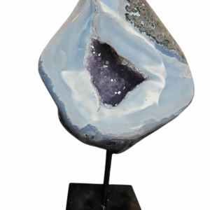 Agaat met Amethist op standaard 2.322gram 24cm nr.26