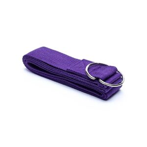 Yoga riem D-ring paars katoen
