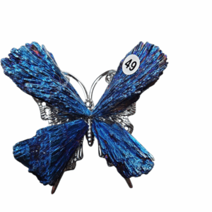 Ruwe Zwarte Toermalijn Vlinder met Titanium nr. 49