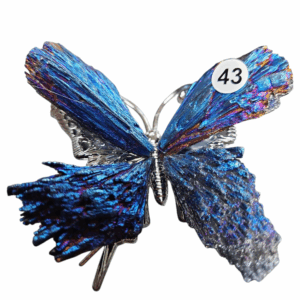 Ruwe Zwarte Toermalijn Vlinder met Titanium nr. 43