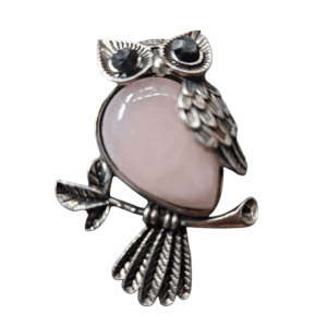Uil Broche/Hanger Rozenkwarts