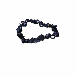 Goudsteen Blauw Split Armband Elastisch