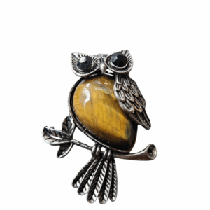 Uil Broche/Hanger Tijgeroog