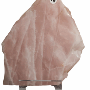 Roze Kwarts schijf op standaard nr.18 (692gr.)