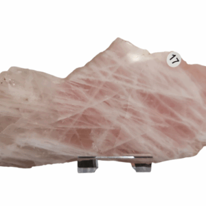 Roze Kwarts schijf op standaard nr.17 (516gr.)
