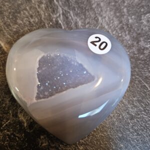 Agaat Hart met Druzzie 5.5cm nr.20