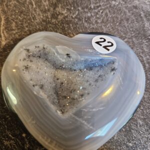 Agaat Hart met Druzzie 6cm nr.22