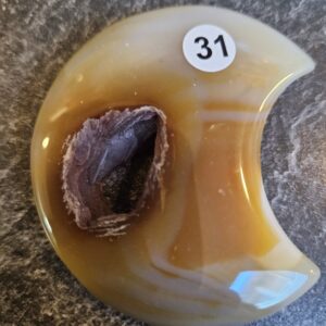 Agaat Maan met Druzzie 5.5-6cm nr. 31