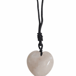 Hanger Hart rozenkwarts met verstelbare ketting
