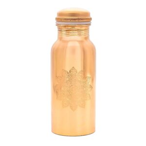 Koperen drinkfles mandala geëtst