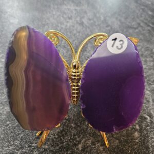 Agaat Vlinder mini Paars nr.13