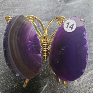 Agaat Vlinder mini Paars nr.14