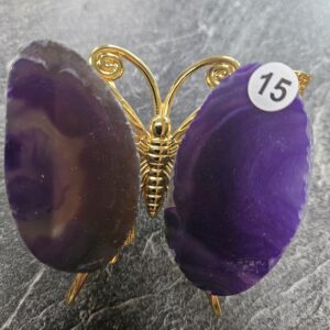 Agaat Vlinder mini Paars nr.15