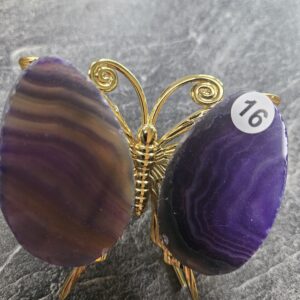 Agaat Vlinder mini Paars nr.16