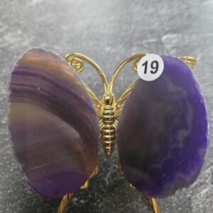 Agaat Vlinder mini Paars nr.19