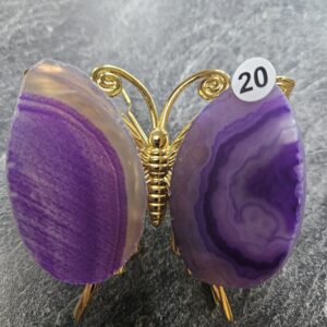 Agaat Vlinder mini Paars nr.20