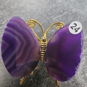 Agaat Vlinder mini Paars nr.24