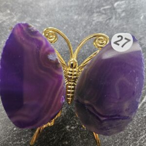 Agaat Vlinder mini Paars nr.27