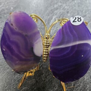 Agaat Vlinder mini Paars nr.28