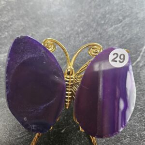 Agaat Vlinder mini Paars nr.29