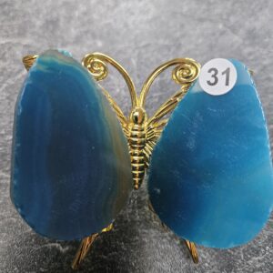 Agaat Vlinder mini Blauw nr.31