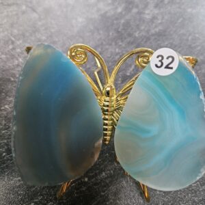 Agaat Vlinder mini Blauw nr.32