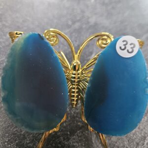 Agaat Vlinder mini Blauw nr.33