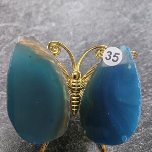Agaat Vlinder mini Blauw nr.35