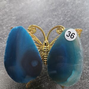 Agaat Vlinder mini Blauw nr.36