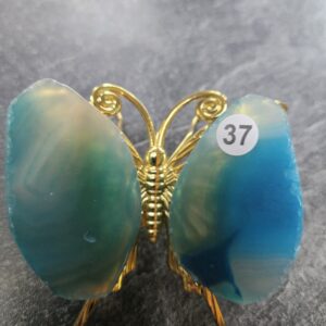 Agaat Vlinder mini Blauw nr.37