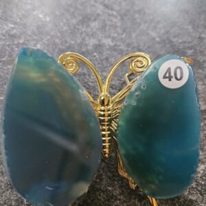 Agaat Vlinder mini Blauw nr.40