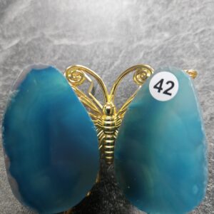 Agaat Vlinder mini Blauw nr.42