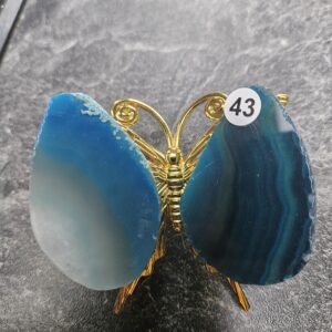 Agaat Vlinder mini Blauw nr.43