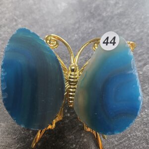 Agaat Vlinder mini Blauw nr.44