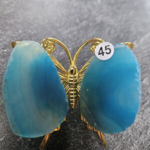 Agaat Vlinder mini Blauw nr.45