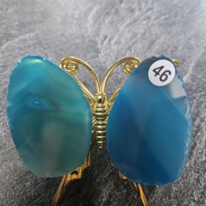 Agaat Vlinder mini Blauw nr.46