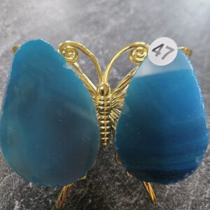 Agaat Vlinder mini Blauw nr.47