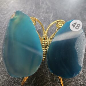 Agaat Vlinder mini Blauw nr.48