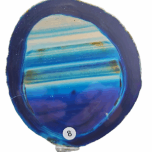 Agaat schijf Blauw nr. 8