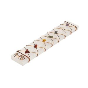 Seleniet edelsteen oplaadplaat chakra chips