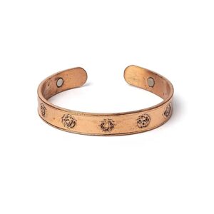 Armband koper chakrasymbolen magnetisch