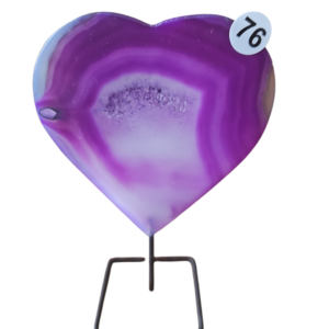 Agaat hart op standaard/pin nr. 76