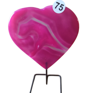 Agaat hart op standaard/pin nr. 75