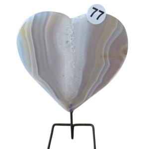 Agaat hart op standaard/pin nr. 77