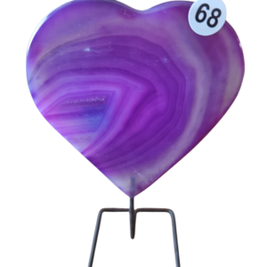 Agaat hart op standaard/pin nr. 68