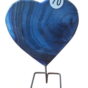 Agaat hart op standaard/pin nr. 70
