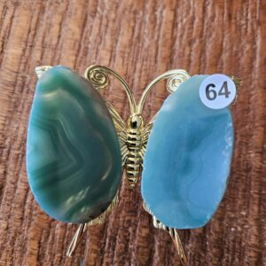 Agaat Vlinder mini Groen nr.64