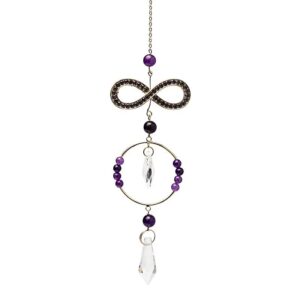 Suncatcher infinity met amethist en kristal