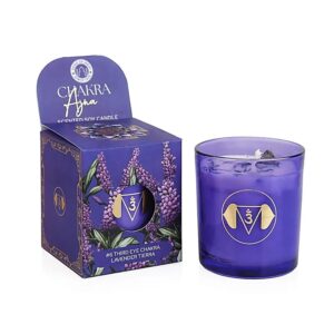 Soja geurkaars Ajna chakra lavendel tierra